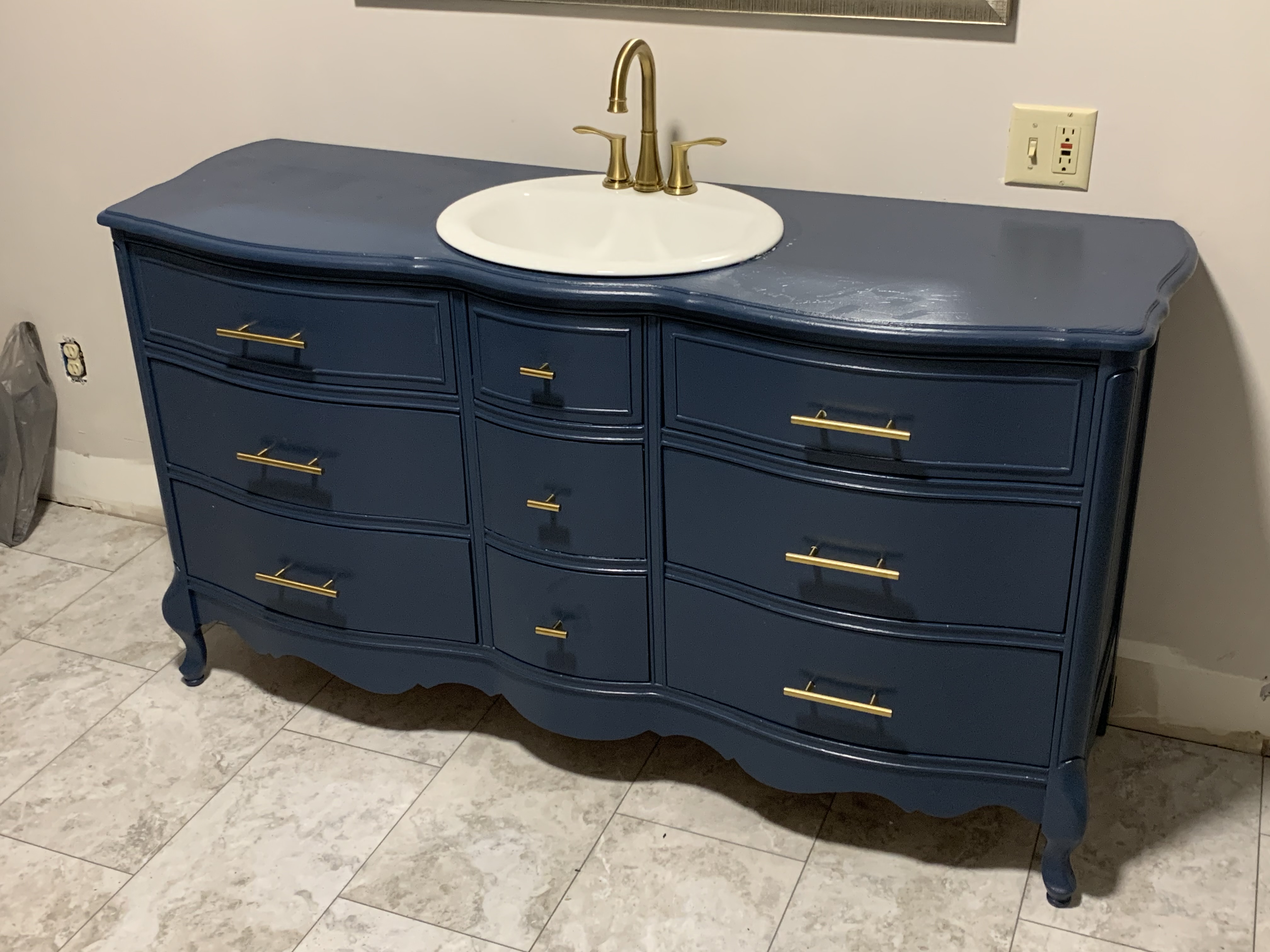 How to Make a Bathroom Vanity out of a Dresser